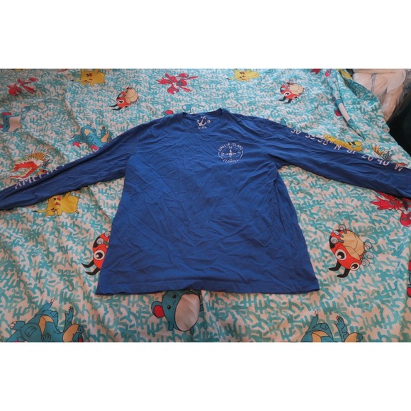 Hiho Amelia Island Florida Compass T-Shirt Resort Vacation Blue Men's Large - Picture 1 of 7